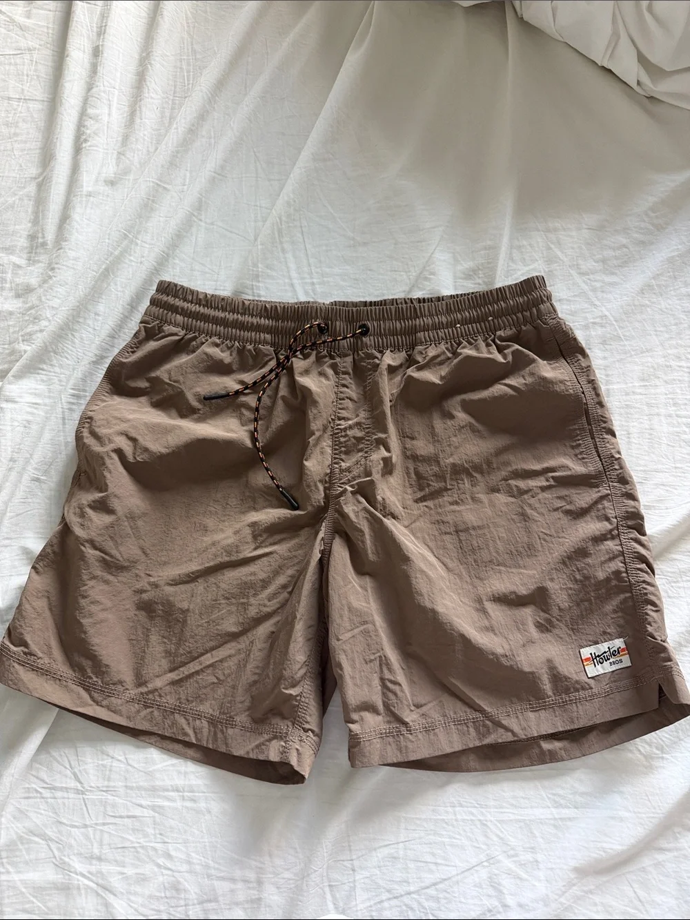 Howler Men’s Brown Swim Board Shorts with Drawstring